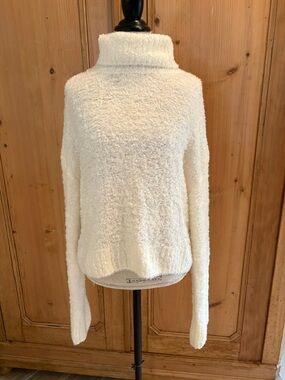 STAUD Cozy Cream Turtleneck Sweater